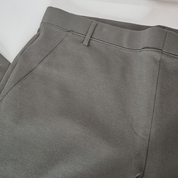 Quince Ponte Bootcut Pants Olive Green - Size XL Tall - Picture 8 of 16